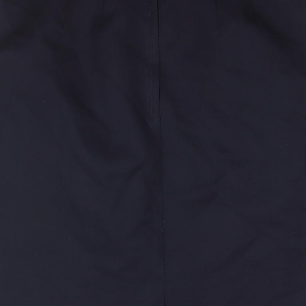 St Michael Womens Blue Polyester Straight & Pencil Skirt Size 14 Zip