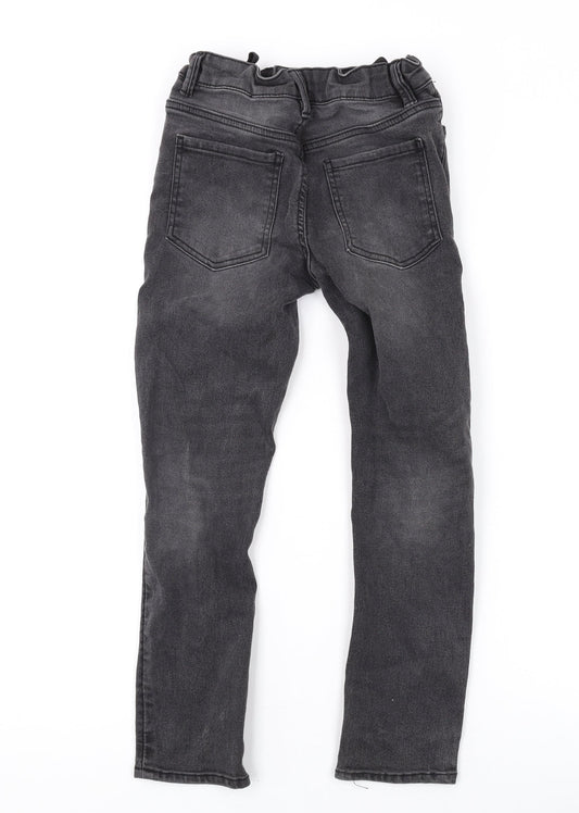 Matalan Boys Grey Cotton Skinny Jeans Size 9 Months L21 in Regular Zip