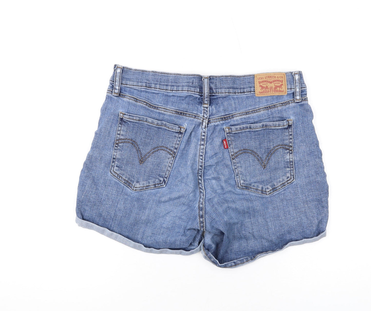 Levi's Womens Blue Cotton Hot Pants Shorts Size 30 L3 in Regular Zip