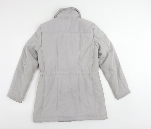 Bonmarché Womens Grey Overcoat Coat Size 10 Zip