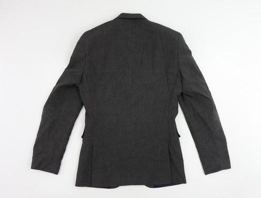 NEXT Mens Grey Polyester Jacket Suit Jacket Size 34 Regular