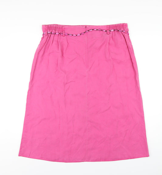 Principles Womens Pink Lyocell A-Line Skirt Size 18 Zip