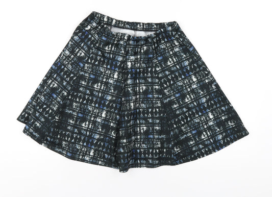 River Island Womens Multicoloured Geometric Polyester A-Line Skirt Size 8