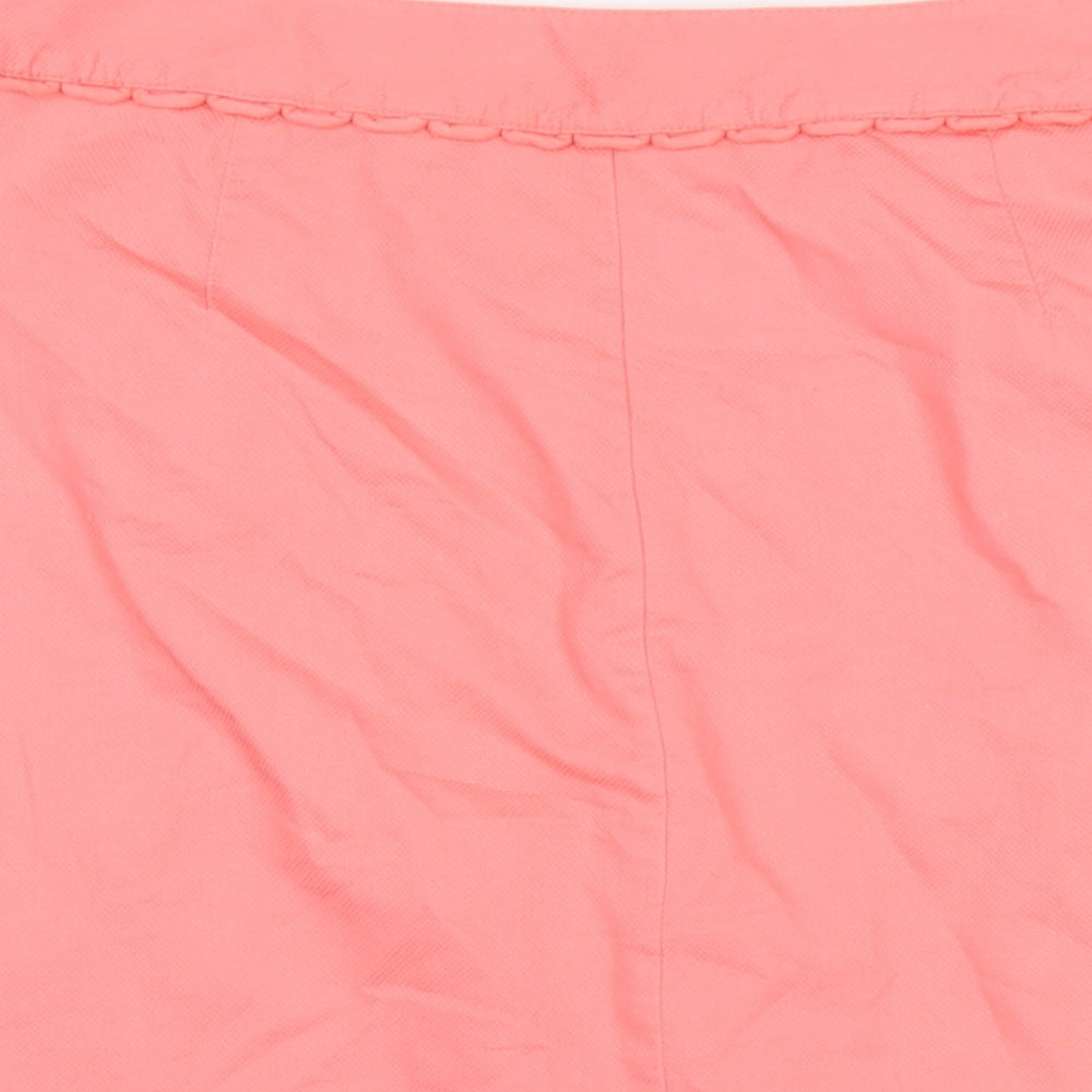 Dickins & Jones Womens Pink Cotton A-Line Skirt Size 14 Zip
