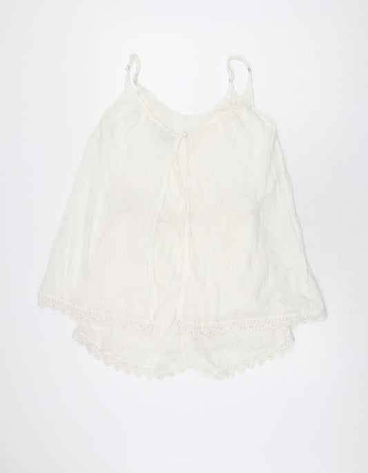 VILA Womens White Viscose Playsuit One-Piece Size S Pullover