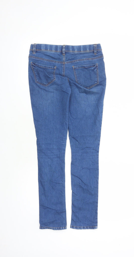 New Look Girls Blue Cotton Jegging Jeans Size 11 Years L27 in Regular - Elasticated Waist