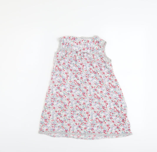 Zra Girls Multicoloured Floral Polyester Basic Tank Size 5-6 Years Round Neck Button