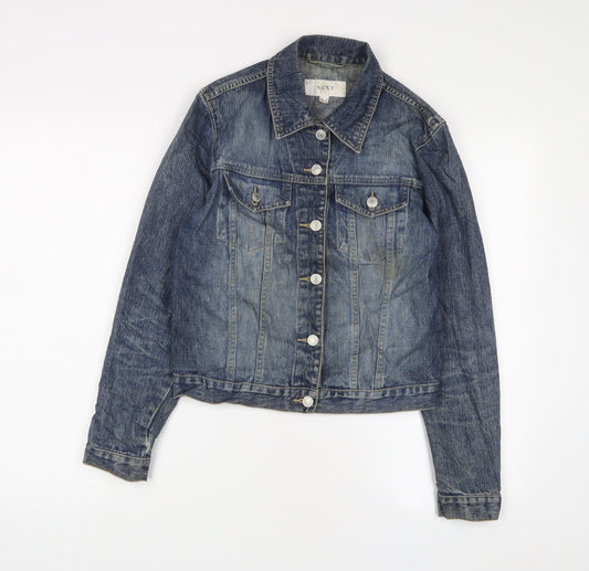 Next Womens Blue Jacket Size 8 Button