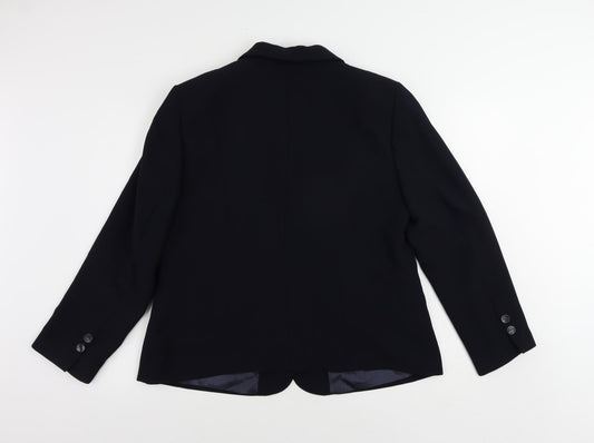 Busy Womens Blue Jacket Blazer Size 18 Button