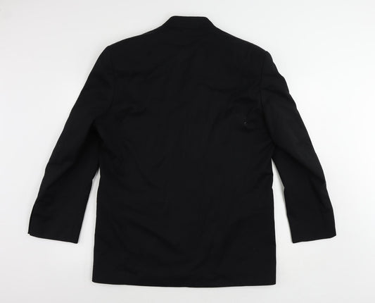 Sequel Mens Black Polyester Jacket Suit Jacket Size 42 Regular