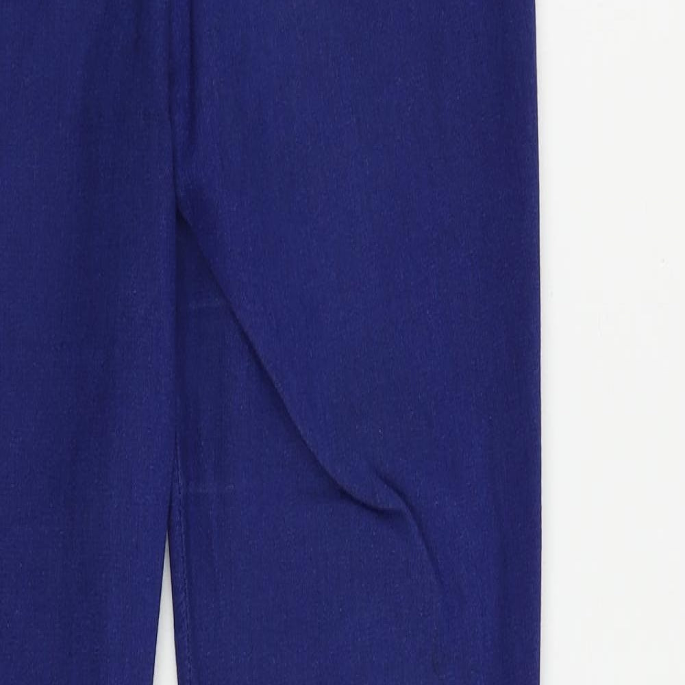 Brand and care label for Denim & Co. women’s blue cotton jegging jeans, size UK 8, 29-inch leg regular - elastic waist