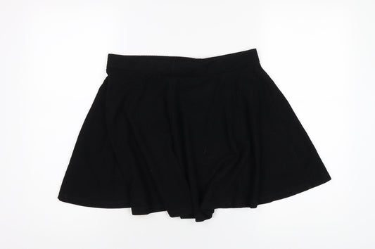 Henry Holland Womens Black Polyester A-Line Skirt Size 14