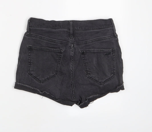 Hollister Womens Grey Cotton Basic Shorts Size 25 in Regular Zip