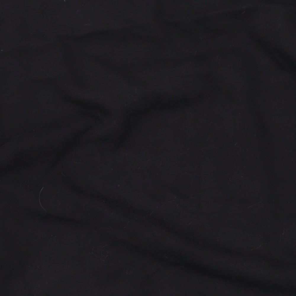 Brand and care label for ASOS women’s black cotton pullover sweatshirt, size UK 10, pullover
