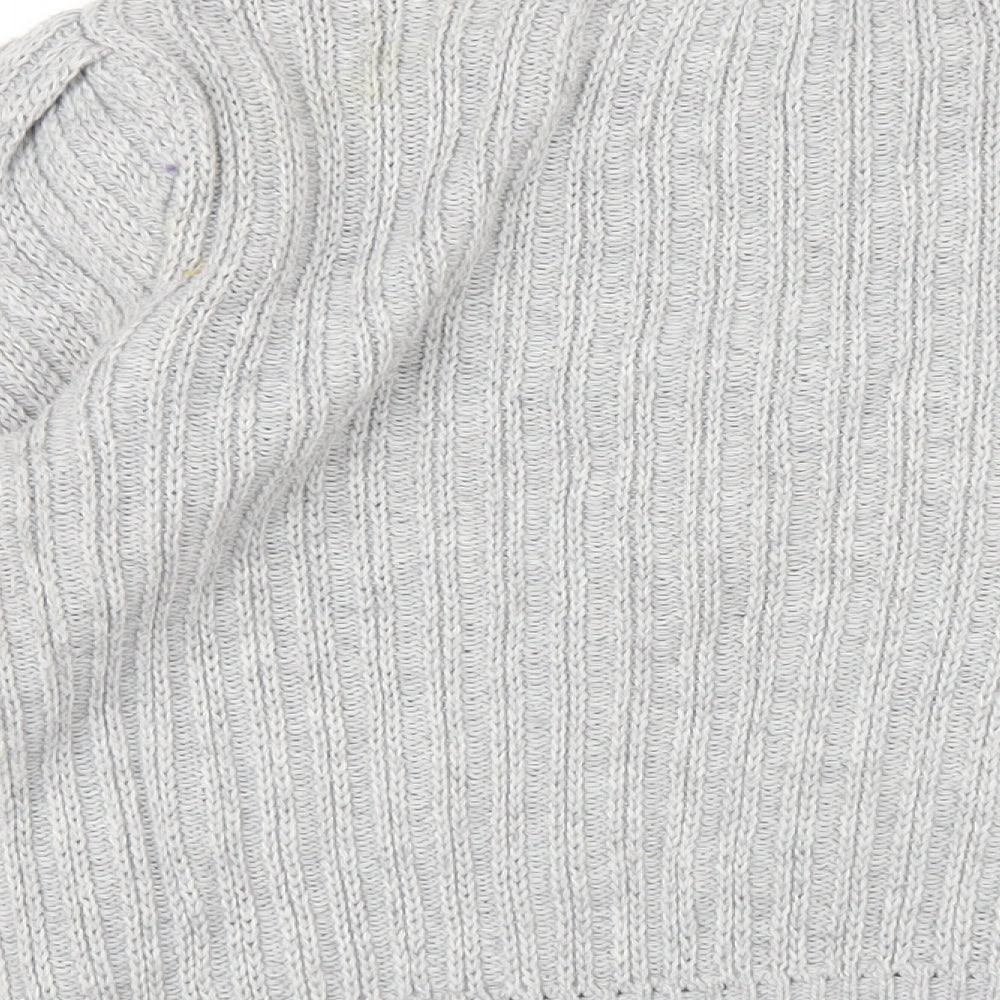 Marks and Spencer Womens Grey Crew Neck Polyester Pullover Jumper Size 10