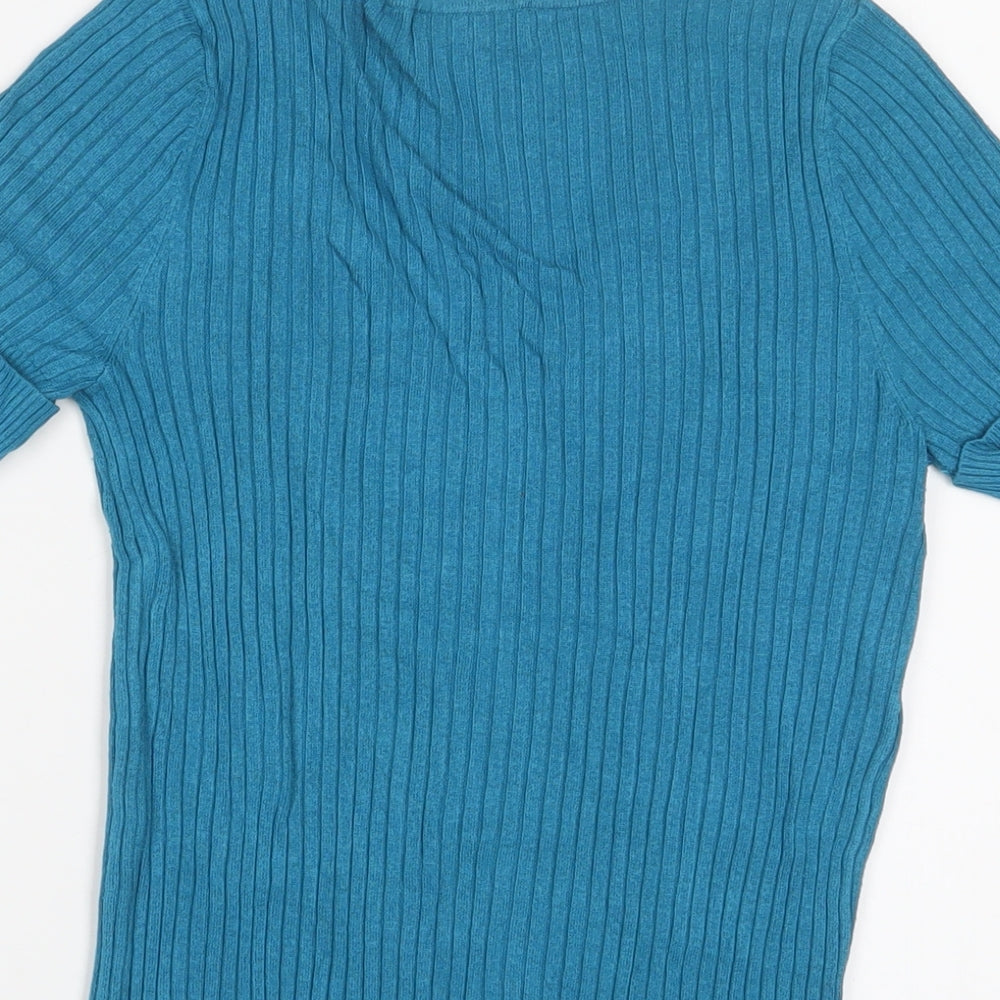 Marks and Spencer Womens Black V-Neck Viscose Pullover Jumper Size 10 - Stretch