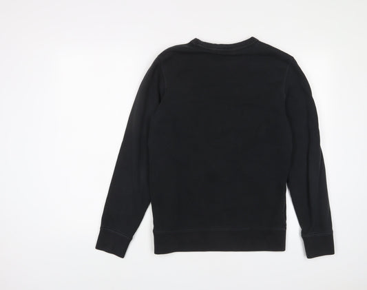 Reebok Mens Black Cotton Pullover Sweatshirt Size S