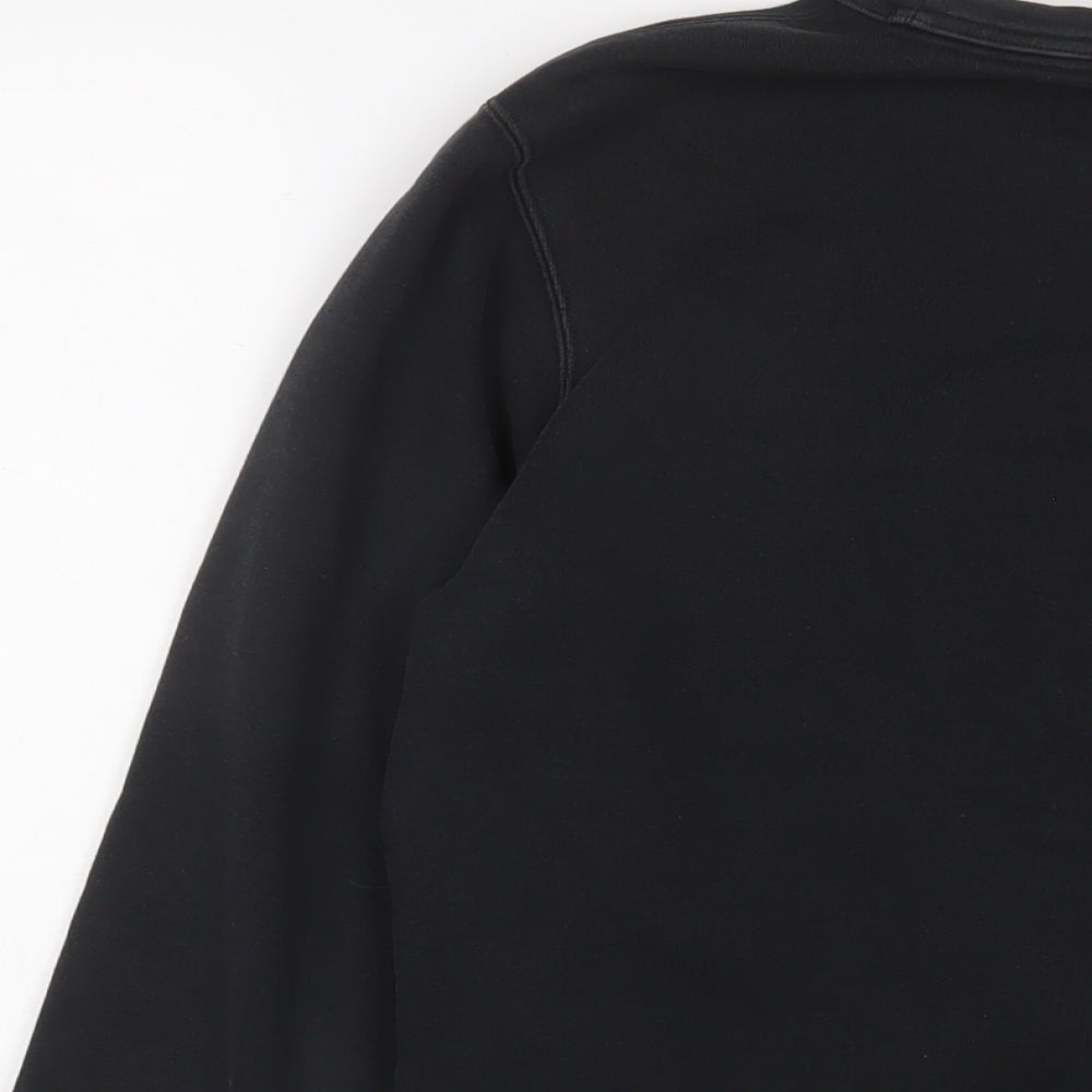 Reebok Mens Black Cotton Pullover Sweatshirt Size S