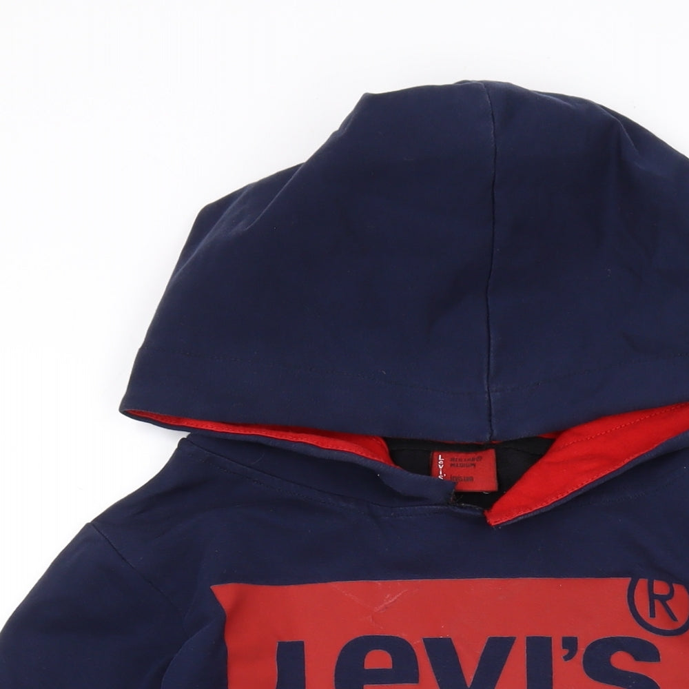 Levi's Mens Blue Cotton Pullover Hoodie Size M - Logo