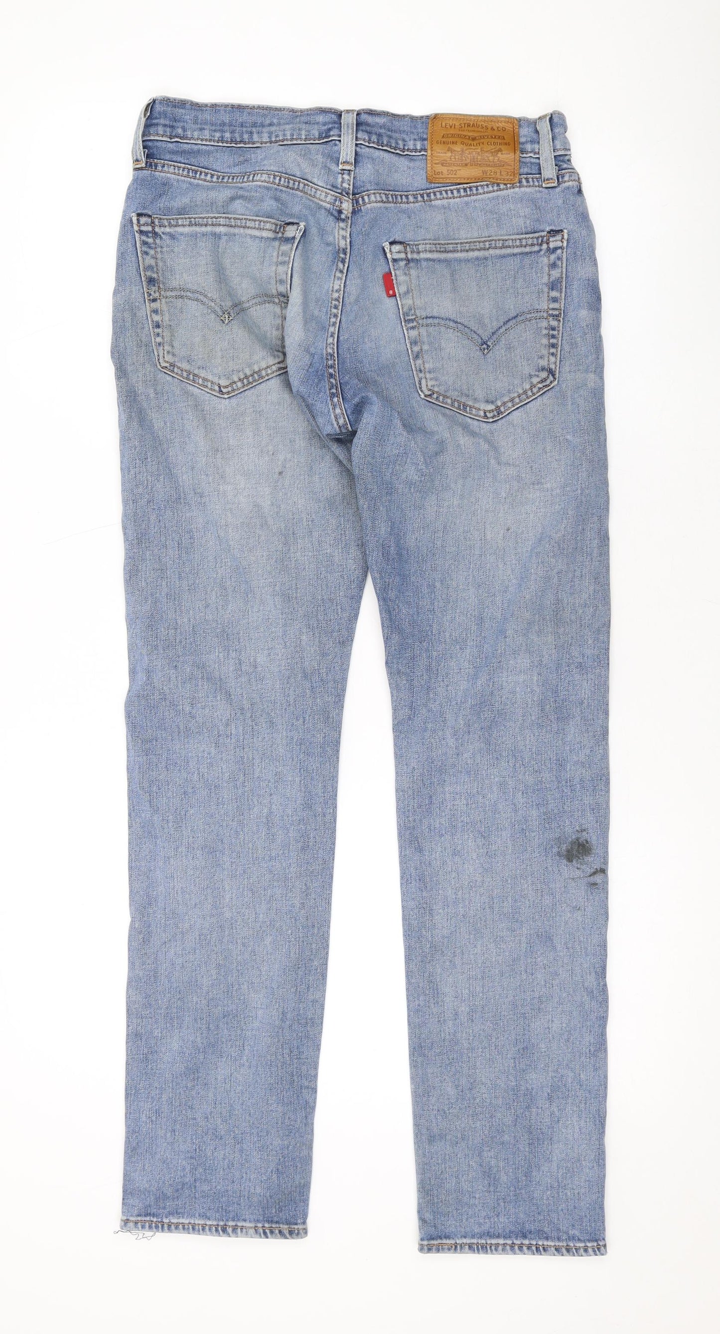 Levi's Womens Blue Cotton Straight Jeans Size 28 in L29 in Regular Zip