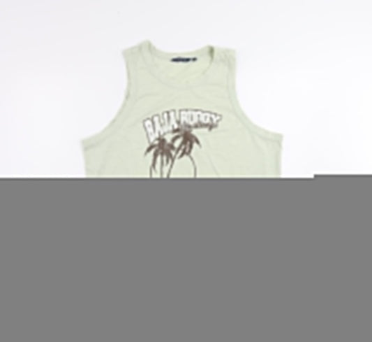 Lee Cooper Womens Green Polyester Basic Tank Size XL Round Neck - Baja Palms