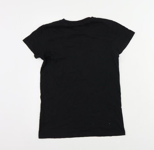 Fortnite Womens Black Cotton Basic T-Shirt Size S Crew Neck