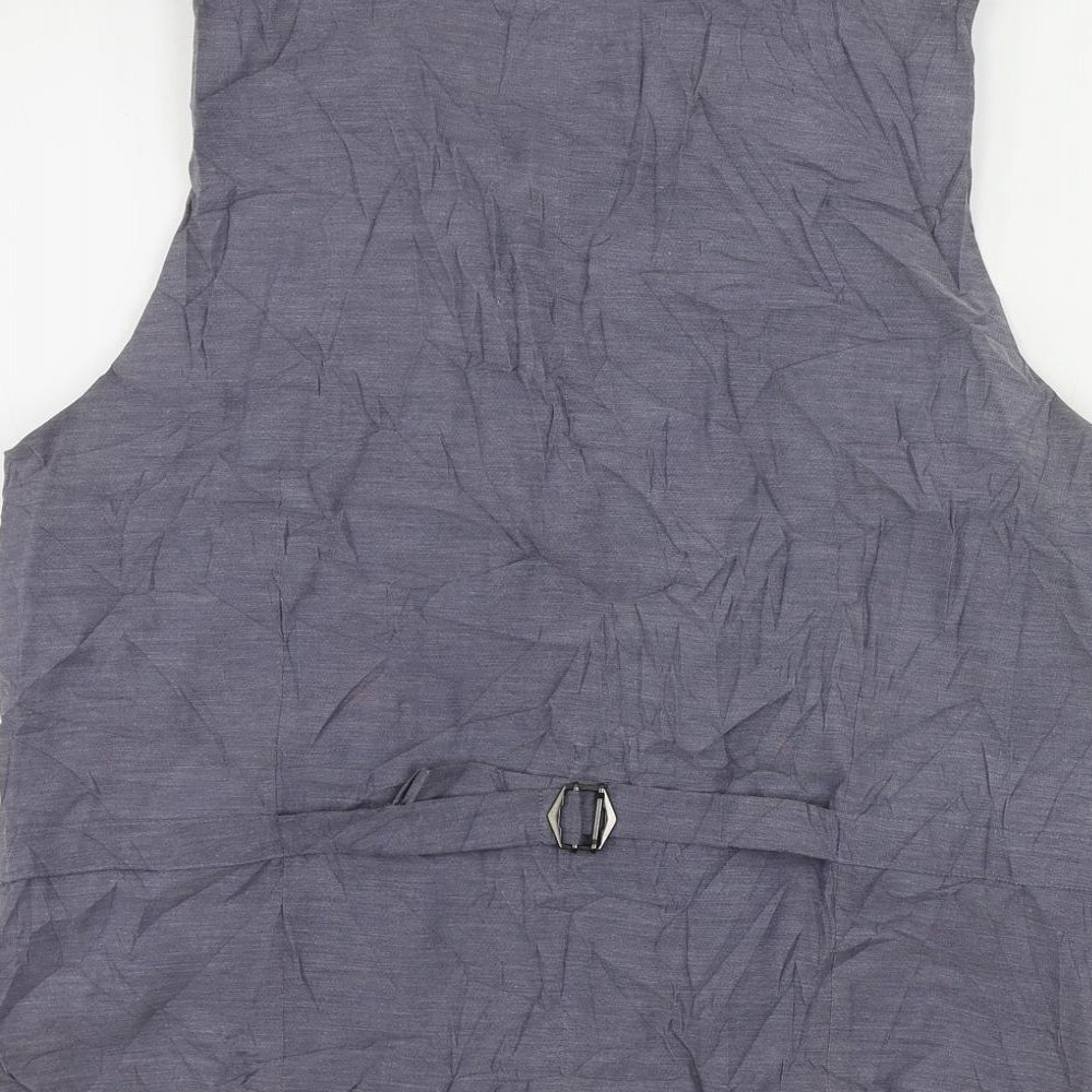 Marks and Spencer Mens Grey Polyester Jacket Suit Waistcoat Size 40 Regular