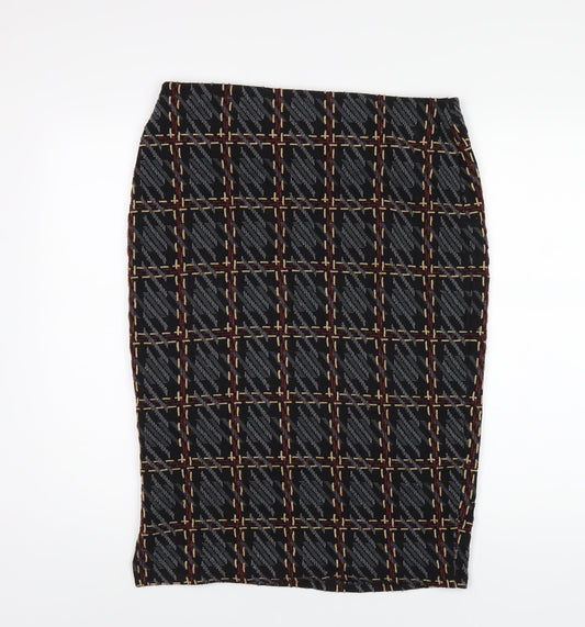 marksand Womens Multicoloured Geometric Polyester Straight & Pencil Skirt Size 14