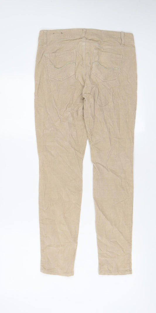 US Polo Assn. Womens Beige Cotton Trousers Size 28 in L28 in Regular Zip