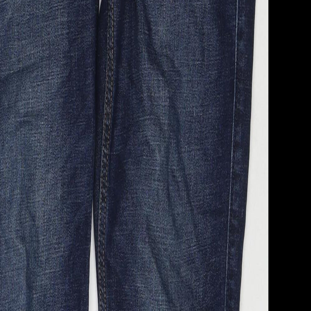 Hollister Mens Blue Cotton Skinny Jeans Size 28 in L30 in Regular Zip