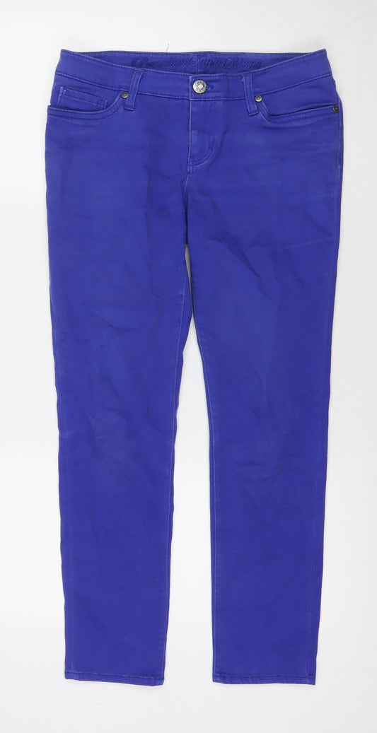 Gap Womens Blue Cotton Skinny Jeans Size 30 in L26 in Regular Zip
