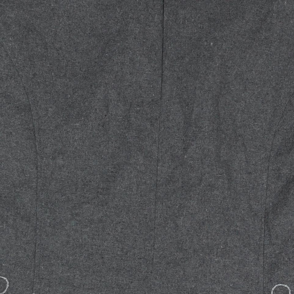 Gerard Womens Grey Polka Dot Wool Trumpet Skirt Size 22 Zip