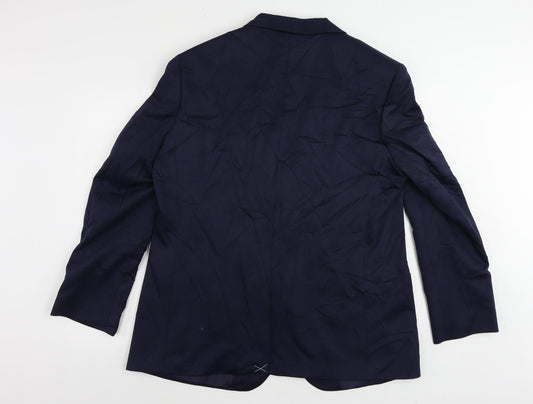 Marks and Spencer Mens Blue Polyester Jacket Suit Jacket Size 44 Regular
