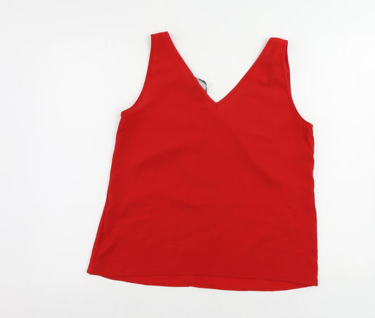 Womens UK Size M VERO MODA Red Polyester Tank