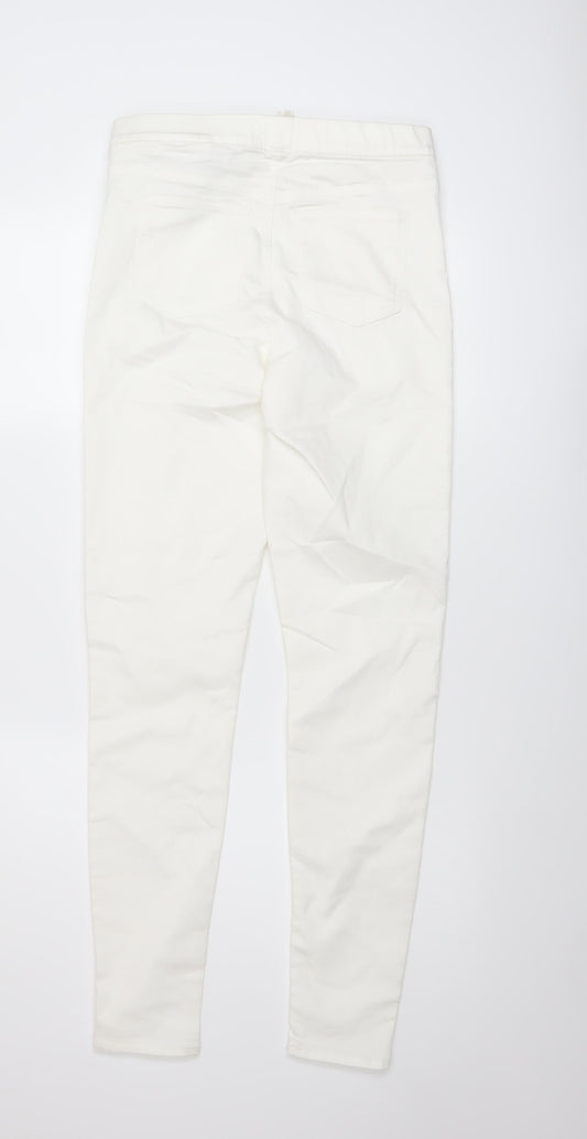 Marks and Spencer Womens Ivory Cotton Jegging Jeans Size 10 L30 in Regular