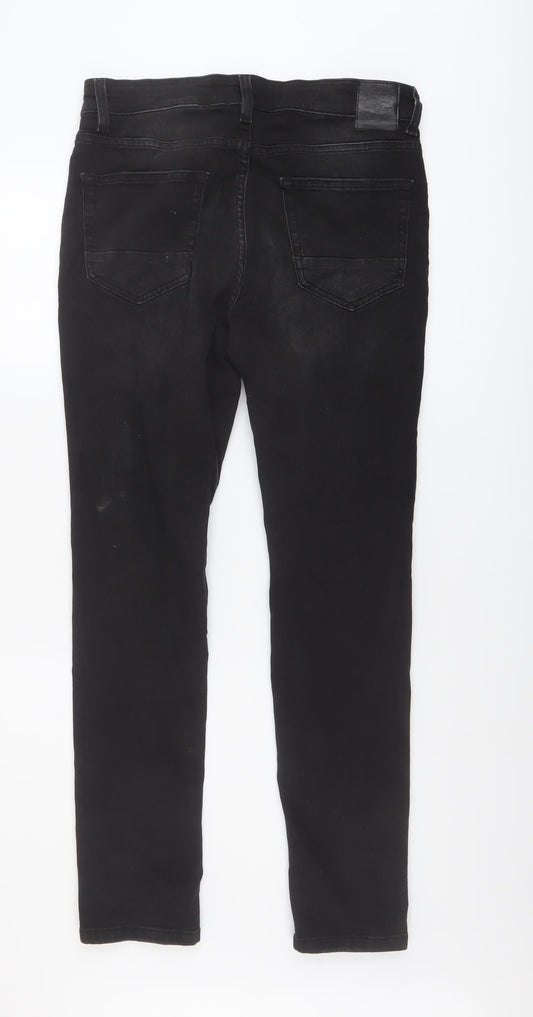 ONLY & SONS Mens Black Cotton Skinny Jeans Size 30 in L29 in Regular Button