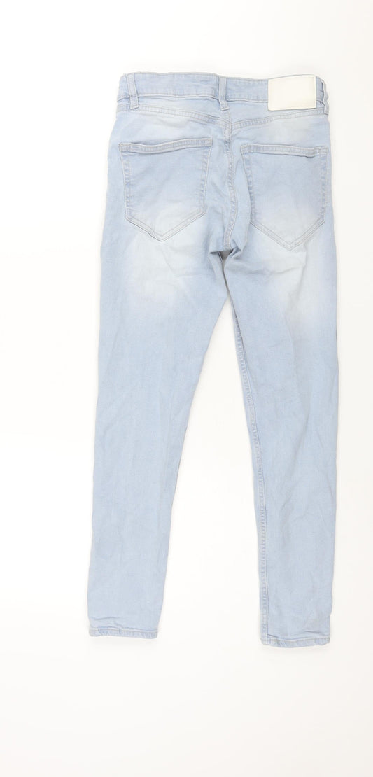 Nuon Mens Blue Cotton Skinny Jeans Size 30 in L27 in Regular Zip