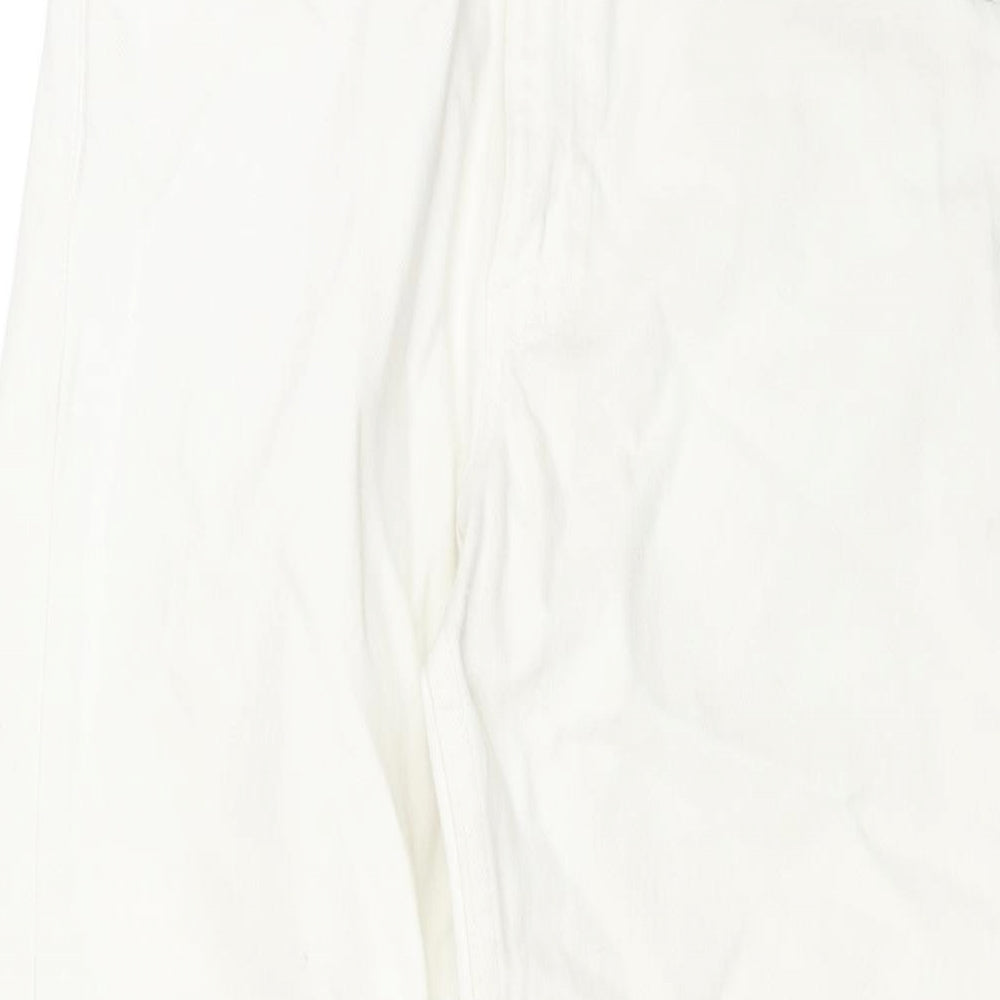 Levi's Womens White Cotton Tapered Jeans Size 29 in L30 in Regular Zip