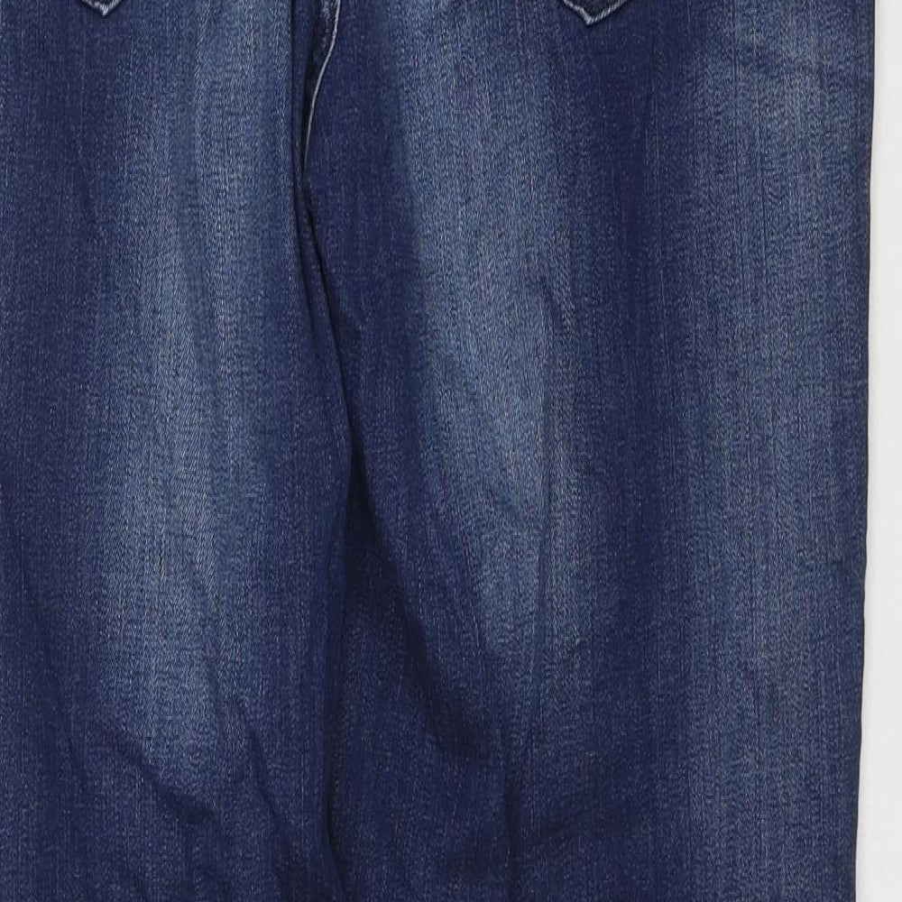 Gap Womens Blue Cotton Straight Jeans Size 33 in L28 in Regular Zip