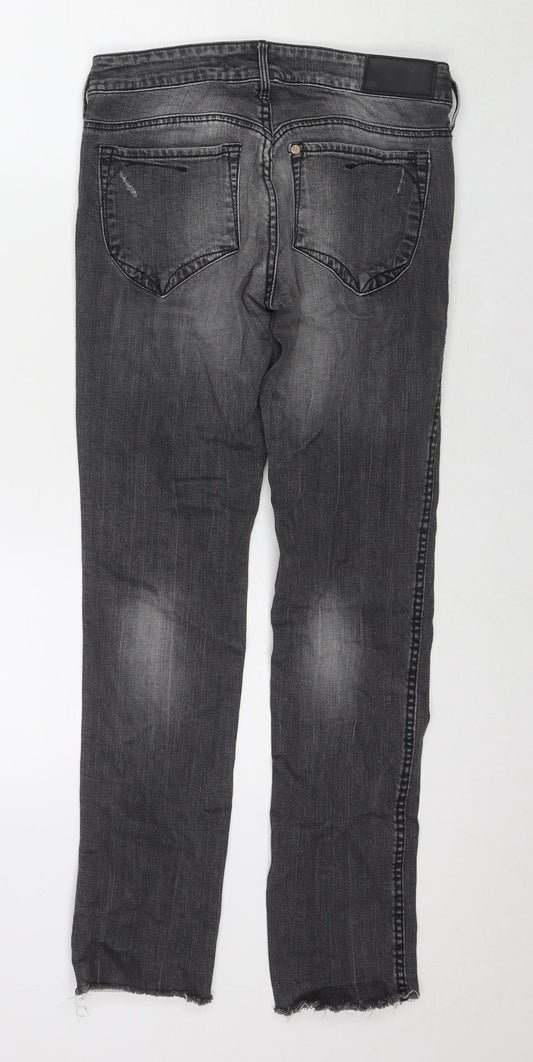 &Squin Womens Grey Cotton Skinny Jeans Size 27 in L30 in Regular Zip