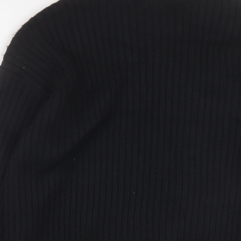 Marks and Spencer Womens Black Crew Neck Polyester Pullover Jumper Size S