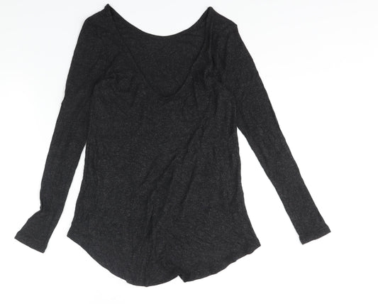ASOS Womens Black Boat Neck Viscose Pullover Jumper Size 10