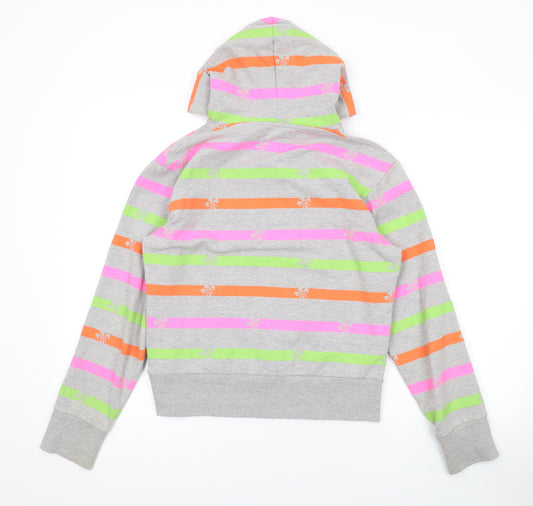 Henleys Womens Multicoloured Striped Cotton Pullover Hoodie Size XS Pullover