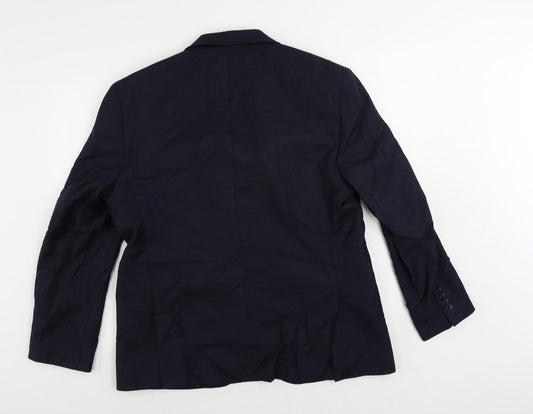 Marks and Spencer Mens Blue Wool Jacket Suit Jacket Size 42 Regular