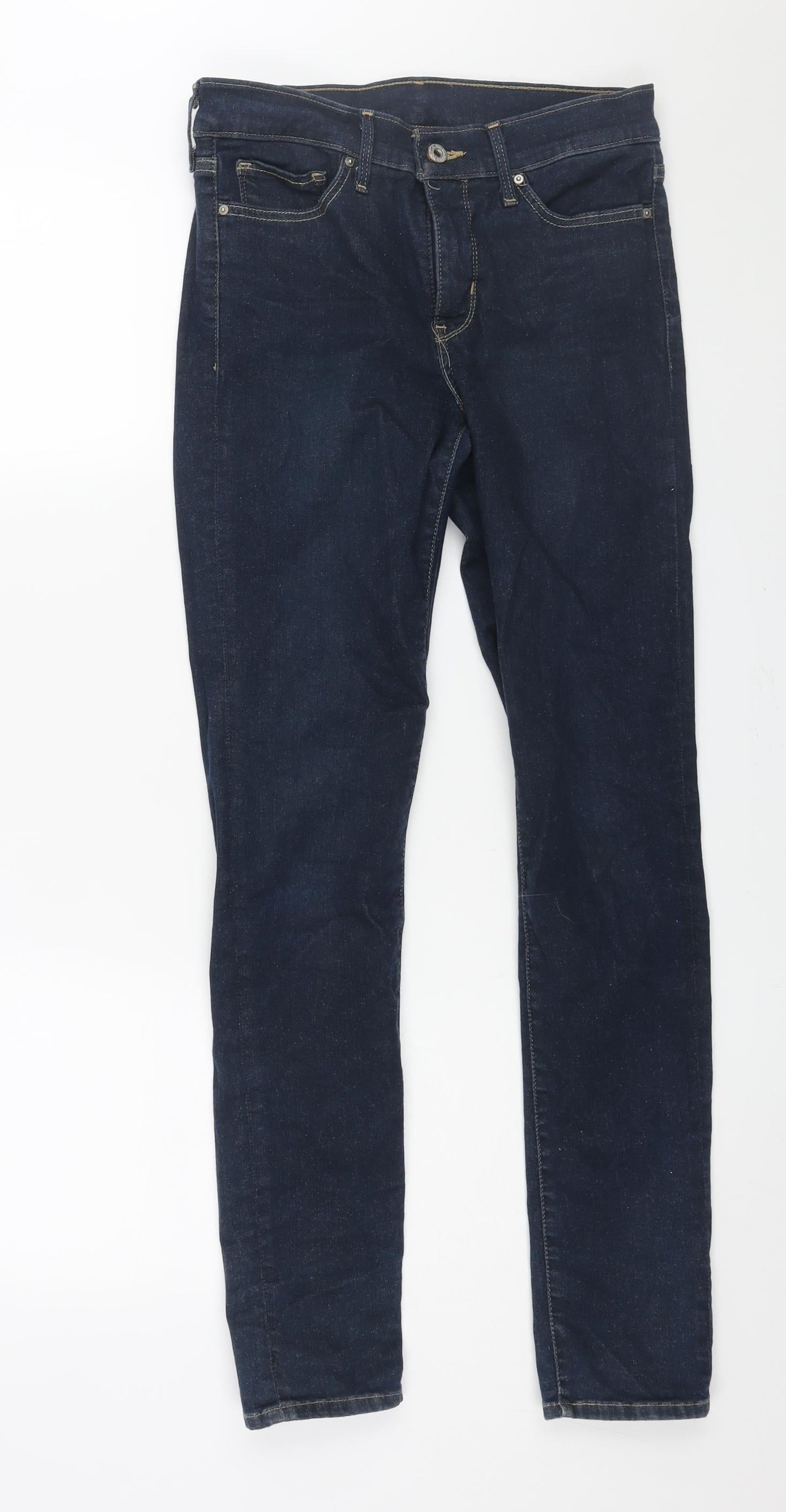 Levi's Womens Blue Cotton Skinny Jeans Size 28 in L32 in Regular Zip