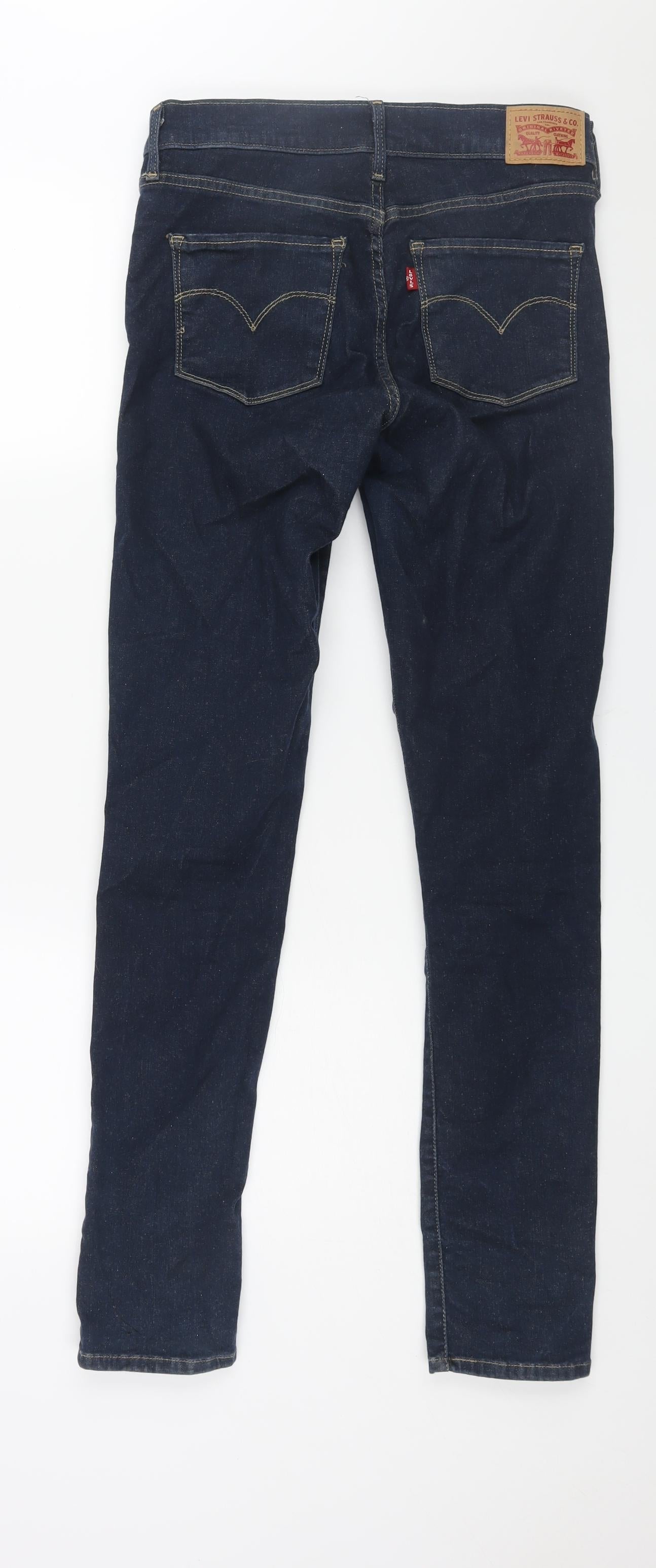 Levi's Womens Blue Cotton Skinny Jeans Size 28 in L32 in Regular Zip