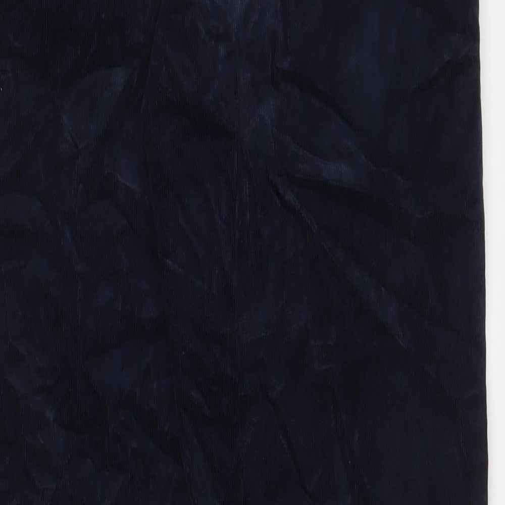 Brand and care label for Autograph men’s blue cotton trousers, size 30, in, 31-inch leg regular zip