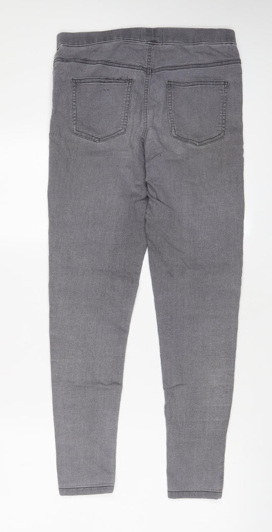 Avenue Womens Grey Cotton Jegging Jeans Size 12 L28 in Regular