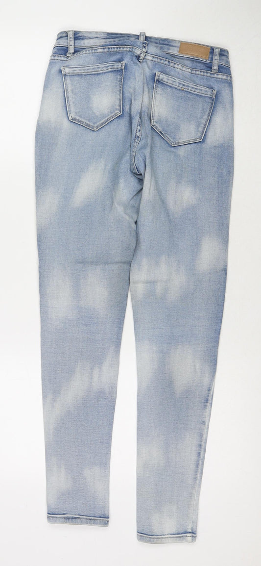 Toxik3 Womens Blue Cotton Skinny Jeans Size S L29 in Regular Zip - Spotted Pattern