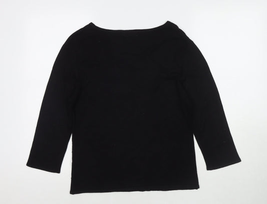 Lakeland Womens Black Round Neck Acrylic Pullover Jumper Size M